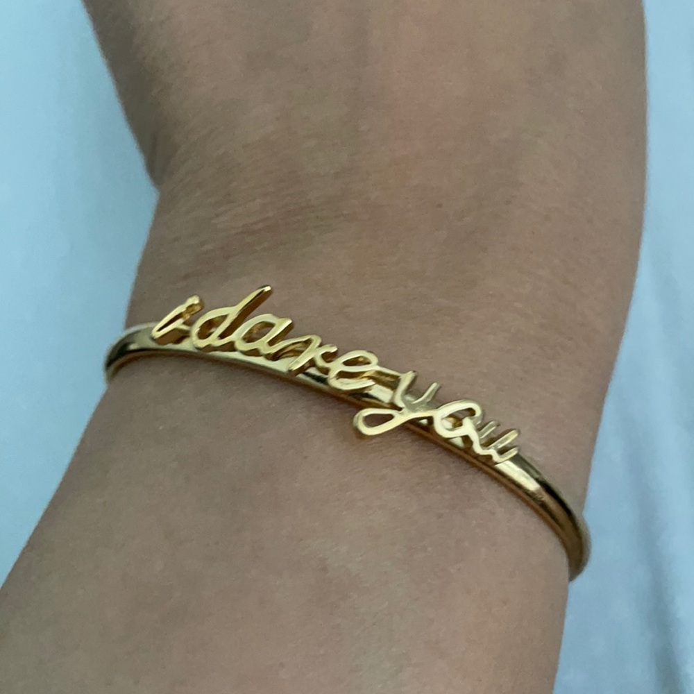 Kate Spade ‘I dare you’ gold plated bracelet